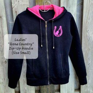 Ladies' "Gone Country" Zip-Up Hoodie (Size Small)
